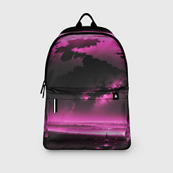 Рюкзак Сай фай пейзаж в черно розовых тонах, цвет: 3D-принт — фото 2