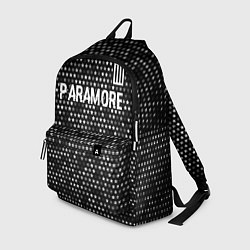 Рюкзак Paramore glitch на темном фоне: символ сверху, цвет: 3D-принт