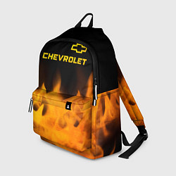 Рюкзак Chevrolet - gold gradient: символ сверху, цвет: 3D-принт