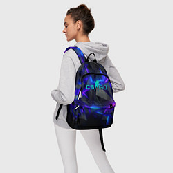 Рюкзак CS GO неоновые плиты, цвет: 3D-принт — фото 2