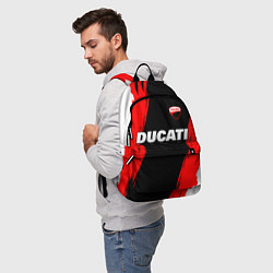 Рюкзак Ducati moto - красные полосы, цвет: 3D-принт — фото 2