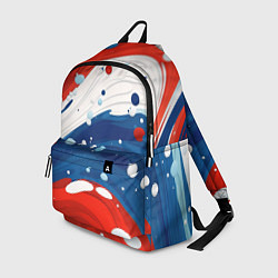 Рюкзак Брызги красок в цветах флага РФ, цвет: 3D-принт