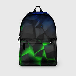 Рюкзак Разлом синих и зеленых плит, цвет: 3D-принт — фото 2