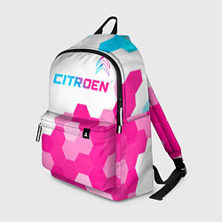 Рюкзак Citroen neon gradient style: символ сверху, цвет: 3D-принт