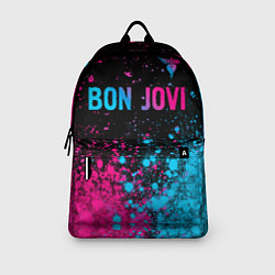 Рюкзак Bon Jovi - neon gradient: символ сверху, цвет: 3D-принт — фото 2