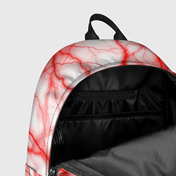 Рюкзак Белый фон и красные молнии, цвет: 3D-принт — фото 2