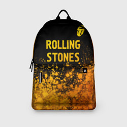 Рюкзак Rolling Stones - gold gradient: символ сверху, цвет: 3D-принт — фото 2
