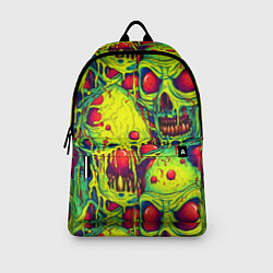 Рюкзак Зеленые психоделические черепа, цвет: 3D-принт — фото 2
