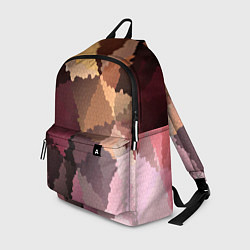 Рюкзак Мозаика в коричнево-розовых тонах, цвет: 3D-принт