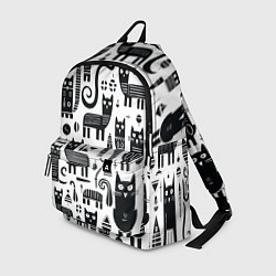 Рюкзак Кошки абстрактный узор, цвет: 3D-принт