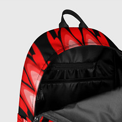 Рюкзак Сердечки с красными узорами, цвет: 3D-принт — фото 2