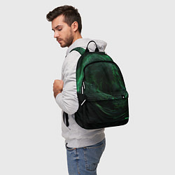 Рюкзак Темно зеленая абстракция, цвет: 3D-принт — фото 2
