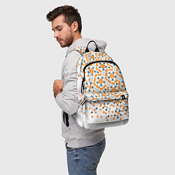 Рюкзак Плитки Пенроуза в оранжево серой палитре, цвет: 3D-принт — фото 2