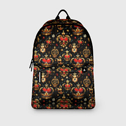 Рюкзак Сердечки в золотых коронах, цвет: 3D-принт — фото 2