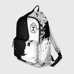 Рюкзак Ссср знак качества - краски брызг чёрно-белых, цвет: 3D-принт