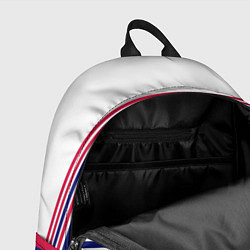 Рюкзак Красные и синие полосы на белом фоне, цвет: 3D-принт — фото 2
