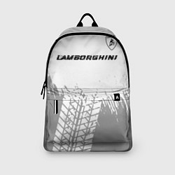 Рюкзак Lamborghini speed на светлом фоне со следами шин:, цвет: 3D-принт — фото 2