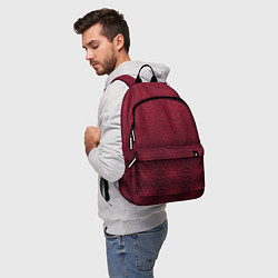 Рюкзак Изысканный красный узорчатый, цвет: 3D-принт — фото 2