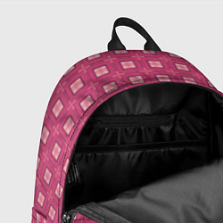 Рюкзак Розовый клетчатый паттерн, цвет: 3D-принт — фото 2