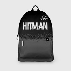 Рюкзак Hitman glitch на темном фоне: символ сверху, цвет: 3D-принт — фото 2