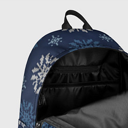 Рюкзак Снежинки спицами - узоры зимы, цвет: 3D-принт — фото 2