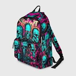 Рюкзак Slipknot на фоне рок черепов, цвет: 3D-принт