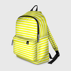 Рюкзак Жёлтый с белыми полосками, цвет: 3D-принт
