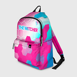 Рюкзак The Witcher neon gradient style: символ сверху, цвет: 3D-принт