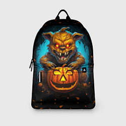Рюкзак Halloween - страшный медведь с тыквой, цвет: 3D-принт — фото 2