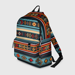Рюкзак Этнический орнамент в горизонтальную полоску, цвет: 3D-принт