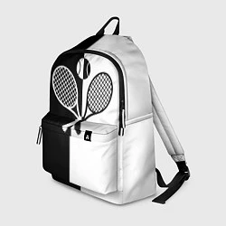 Рюкзак Теннис - чёрно белое, цвет: 3D-принт