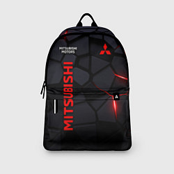 Рюкзак Mitsubishi черные плиты с эффектом свечения, цвет: 3D-принт — фото 2