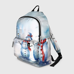 Рюкзак Новогодний день со снеговиком, цвет: 3D-принт
