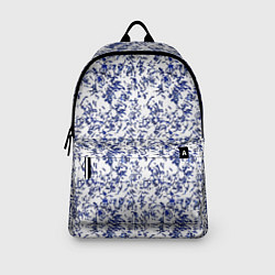 Рюкзак Белый с синими пёрышками, цвет: 3D-принт — фото 2