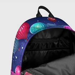 Рюкзак С новым годом праздничные шары, цвет: 3D-принт — фото 2