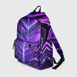 Рюкзак Фиолетовые неон полосы киберпанк, цвет: 3D-принт