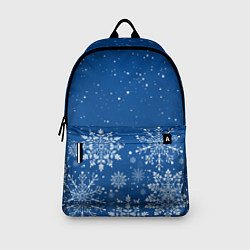 Рюкзак Текстура снежинок на синем фоне, цвет: 3D-принт — фото 2
