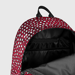 Рюкзак Белые пузырьки на красном фоне, цвет: 3D-принт — фото 2