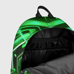Рюкзак Зелёные неон полосы киберпанк, цвет: 3D-принт — фото 2