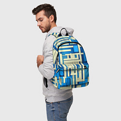 Рюкзак Полосы на синем фоне, цвет: 3D-принт — фото 2