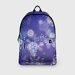 Рюкзак Крупные снежинки на фиолетовом, цвет: 3D-принт — фото 2