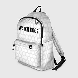 Рюкзак Watch Dogs glitch на светлом фоне посередине, цвет: 3D-принт