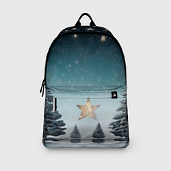 Рюкзак Зимний пейзаж с елями и снегом, цвет: 3D-принт — фото 2