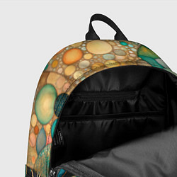 Рюкзак Вдохновение Климтом - изумрудная абстракция с круг, цвет: 3D-принт — фото 2