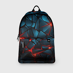 Рюкзак Синие плиты с красным разломом, цвет: 3D-принт — фото 2