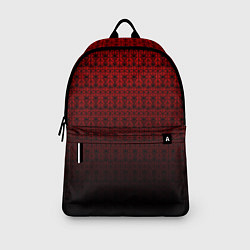 Рюкзак Красно-чёрный ажурный градиент, цвет: 3D-принт — фото 2