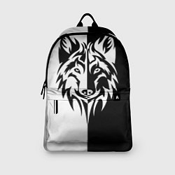 Рюкзак Волк чёрно-белый, цвет: 3D-принт — фото 2