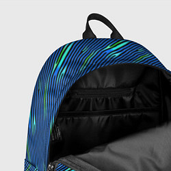 Рюкзак Синие и чёрные линии, цвет: 3D-принт — фото 2