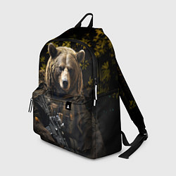 Рюкзак Медведь солдат в ночном лесу, цвет: 3D-принт