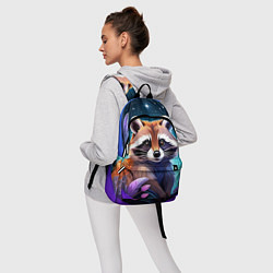Рюкзак Енот мультяшный красочный, цвет: 3D-принт — фото 2